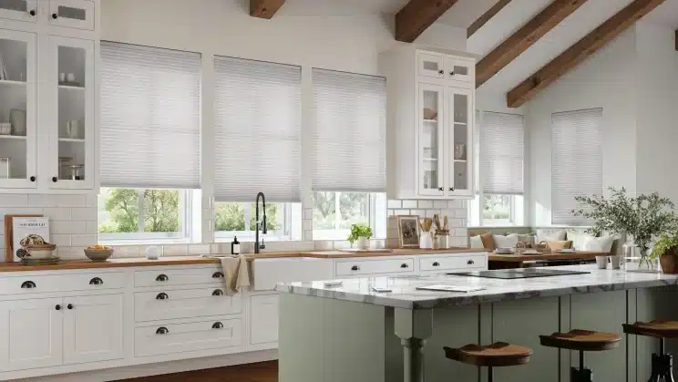 Cellular Or Honeycomb Blinds in a kitchen