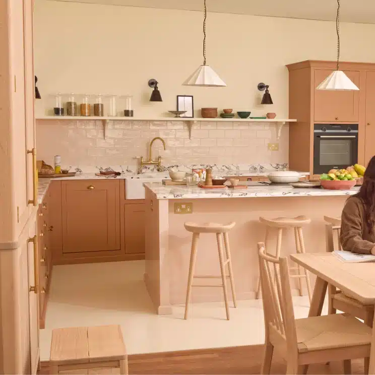Open shelves in kitchen